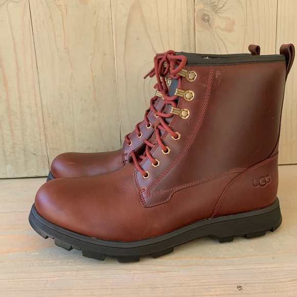 UGG KIRKSON BROWN  WATERPROOF LEATHER/ SHEEPWOOL BOOTS, MEN US  14 NIB - Picture 3 of 7